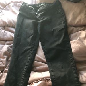 two pairs of black jeggings